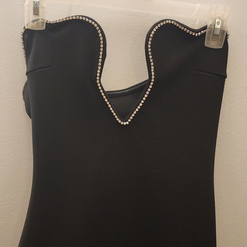 Sexy Strapless long black dress - Picture 5 of 9